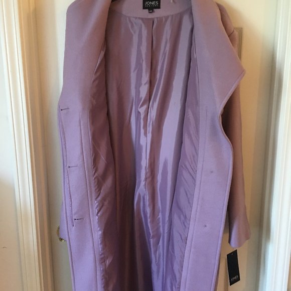 NWT!! JONES NEW YORK Lilac Wool Blend Envelope Collar Coat XXL - Picture 5 of 8